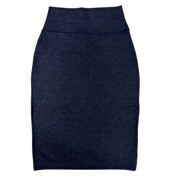 Aerie Offline The Hugger High Rise Blue Midi Skirt Small Real Good Soft Stretch - Picture 1 of 11